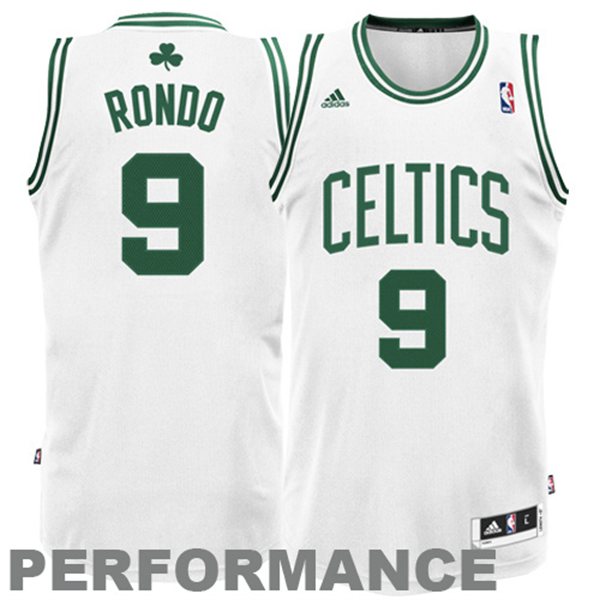 Men's  Rajon Rondo Boston Celtics White Revolution 30 Jersey